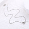 Stainless Steel Heart Ring Pendant Necklaces for Women, Stainless Steel Color