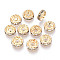 Brass Rhinestone Beads, Rondelle, Straight Flange, Crystal, Golden, 10x3.5mm, Hole: 1.5~2mm