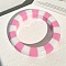 Resin Bangles, Stripe, Pearl Pink, Inner Diameter: 2.52 inch(6.4cm)