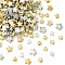 180Pcs 6 Styles CCB Plastic Beads, Star, Mixed Color, 5.5~9x6~10x3~4mm, Hole: 1.2~1.6mm, 30pcs/style