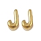 304 Stainless Steel Charms, Letter, Ion Plating(IP), Real 18K Gold Plated , Letter J, 7.5x4x3.5mm, Hole: 1.8mm