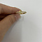 Brass Micro Pave Clear Cubic Zirconia Finger Rings, Real 14K Gold Plated, Letter C, Inner Diameter: 20mm