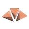 Resin & Wood Pendants, Inverted Triangle Charms, Light Salmon, 37x31x3.5mm, Hole: 2mm