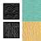 Acrylic Clay Texture Boards, Square, Others, 100x100mm, 2pcs/set