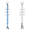 2Pcs Polyester & Spandex Cord Pendant Decorations, with Alloy Swivel Lobster Claw Clasps, Mixed Color, 325mm, 2pcs/set