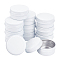 Round Aluminium Tin Cans, Aluminium Jar, Storage Containers for Cosmetic, Candles, Candies, with Screw Top Lid, White, 4.15x2cm, Inner Diameter: 36mm, Capacity: 20ml