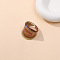 Dunhuang Style Glass Finger Rings, Sandy Brown, Inner Diameter: 18mm