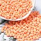 Baking Paint Glass Seed Beads, Donut, Light Salmon, 4x2.5mm, Hole: 1mm, about 137pcs/10g