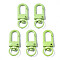 Spray Painted Eco-Friendly Alloy Swivel Snap Hooks Clasps, Cadmium Free & Nickel Free & Lead Free, Light Green, 33.5x12.5x5mm, Hole: 5x9mm