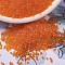 MIYUKI Delica Beads, Cylinder, Japanese Seed Beads, 11/0, (DB0703) Transparent Orange, 1.3x1.6mm, Hole: 0.8mm, about 20000pcs/bag, 100g/bag