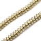 Electroplated Synthetic Non-magnetic Hematite Beads Strands, Disc, Real 18K Gold Plated, 4.5x2mm, Hole: 0.9mm, about 204pcs/strand, 16.06''(40.8cm)