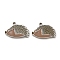 316 Surgical Stainless Steel Pendants, with Enamel, Hedgehog Charm, Stainless Steel Color, 10.5x16x2mm, Hole: 1.4mm