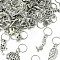 Alloy Dreadlocks Beads, Braiding Hair Pendants Decoration Clips, Mixed Shapes, Antique Silver, 24.5~32mm, 100pcs/set