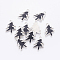 Alloy Enamel Pendants, Lead Free and Cadmium Free, Christmas Tree, Platinum Color, Black, 26x19x2mm