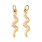 304 Stainless Steel Pendants,  Snake, Ion Plating(IP), with Jump Ring, Real 18K Gold Plated, 28x7x2mm, Hole: 3mm