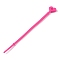 Heart Shape Silicone Cable Zip Ties, Cord Organizer Strap, for Wire Management, Deep Pink, 128x13x4.5mm