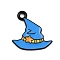 Halloween Alloy Enamel Pendants, Black, Hat, 17.5x17x1mm, Hole: 1.8mm