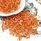 Glass Round Bugle Beads, Mixed Style, Orange, 5~7x2mm, Hole: 0.6~1mm, about 16199pcs/pound
