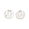 Rack Plating Alloy Pendant, Electroplate Nickel Cadmium Free & Lead Free, Flat Round, Antique Silver, 14x15x1mm, Hole: 2mm