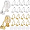 20Pcs 2 Colors Brass Clip-on Earring Findings, Clip-on Earring Converter, For Non-pierced Ears, with 20Pcs Silicone Earring Pads, Mixed Color, 14.5x6x10mm