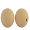 Round Silicone Focal Beads, Pale Goldenrod, 15mm, Hole: 2mm