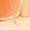 Alloy Textured Initial Pendant Necklaces, Golden, Letter T, 18.31 inch(46.5cm)