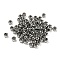 Glass Seed Beads, AB Color, Rondelle, Dark Gray, 4x3mm, Hole: 1.2mm, 20g/bag