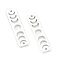 Brass Moon Phase Bar Links, Long-Lasting Plated, Rectangle, Real Platinum Plated, 20x5x1mm, Hole: 0.7mm