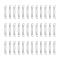 UNICRAFTALE 60pcs 33.5mm Curved Rectangle Links Charms Metal Stamping Blanks Stainless Steel Bar Links Charm Jewelry Connectors for Dog Pet Tag Jewelry Making Hole 3x3mm