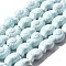 Handmade Porcelain Beads Strands, Spiral Shell, Pale Turquoise, 14.5~15x12.5x9mm, Hole: 2mm, about 25pcs/strand, 35.9~36cm
