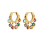 304 Stainless Steel Chandelier Earrings, Bowknot, with Rhinestone, Ion Plating(IP), Real 18K Gold Plated, 25x20mm