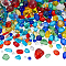 400G Handmade Lampwork Beads, Nuggets, No Hole, Mixed Color, 2.5~15x2.5~10.5x2~7.5mm, 200g/style