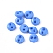 Nylon Tiny Button, Micro Buttons, Sewing Buttons, 2-Hole, Cornflower Blue, 4.5x1.5mm, Hole: 0.8mm