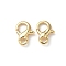 Brass Lobster Claw Clasps, Lead Free & Cadmium Free, Real 24K Gold Plated, 15.5x11.5x4.5mm, Hole: 2.5mm