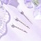 Hair Bobby Pins, with Iron Hair Bobby Pin Findings & ABS Plastic Imitation Pearl Cabochons, Platinum, 51.5x8x8.5mm