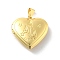 Brass Locket Pendants, Lead Free & Cadmium Free, Long-Lasting Plated, Rack Plating, Real 18K Gold Plated, Heart with Twelve Constellations Pattern, Libra, 29x28.5x7mm, Hole: 7.5x3.5mm, Inner Diameter: 20x21mm