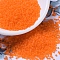 MIYUKI Round Rocailles Beads, Japanese Seed Beads, 11/0, (RR138F) Matte Transparent Orange, 2x1.3mm, Hole: 0.8mm, about 1111pcs/10g