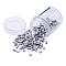 Plated Glass Seed Beads, Round Hole, Cube, Silver Plated, 3~7x3x3mm, Hole: 0.5mm, about 400pcs/box