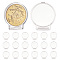 Transparent Acrylic Commemorative Coin Display Box, Coin Protective Case, Round, Clear, 61.5x56x5mm, Hole: 23x2.5mm, Inner Diameter: 53mm