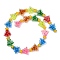 Glass Enamel Beads, Christmas Trees, Mixed Color, 18x15x7mm, Hole: 1.2mm