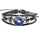 12 Konstellation Lederband Armbänder / Sternbild BJEW-P240-E05-1