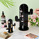 PH PandaHall 160 Holes Cactus Earring Holder Black Earring Display Stand Jewelry Holder Organizer Acrylic Stud Earring Stand for Selling Retail Show Personal Exhibition EDIS-PH0001-64B-3