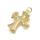 Латунные микро проложить кубического циркония подвески KK-Z100-38G-04-2