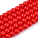 Chapelets de perles en verre opaque de couleur unie GLAA-T032-P4mm-04-1
