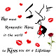 Superdant поцелуй и красные губы наклейки на стены розы наклейки на стены очистите и приклейте съемные красочные наклейки на стену для женской спальни декор гостиной DIY-WH0228-687-1