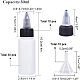 PH PandaHall 30 Pack 30ml/ 1oz Squeeze Bottles Squirt Refillable Bottles with Twist Cap 10pcs Funnel Hopper for Liquid Essential Oil Tattoo Ink Bottle Hair DIY-PH0025-87-3