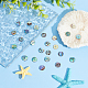 AHANDMAKER 40 Pieces Natural Abalone Shell Beads SSHEL-GA0001-04-4