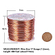 BENECREAT 17 Gauge(1.2mm) Aluminum Wire 380FT(116m) Anodized Jewelry Craft Making Beading Floral Colored Aluminum Craft Wire - Copper AW-BC0001-1.2mm-04-4