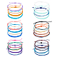 Fibloom 6 ensembles de bracelets à cordon tressé en nylon de 6 styles BJEW-FI0001-34-1