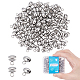 DICOSMETIC 100Pcs Oval Bail Beads Large Hole Hanger Links Loose Spacer Bead European Style Bead Stainless Steel Pendant Links for Dangle Jewelry Supplies Bracelet Making DIY Craft STAS-DC0010-79-1